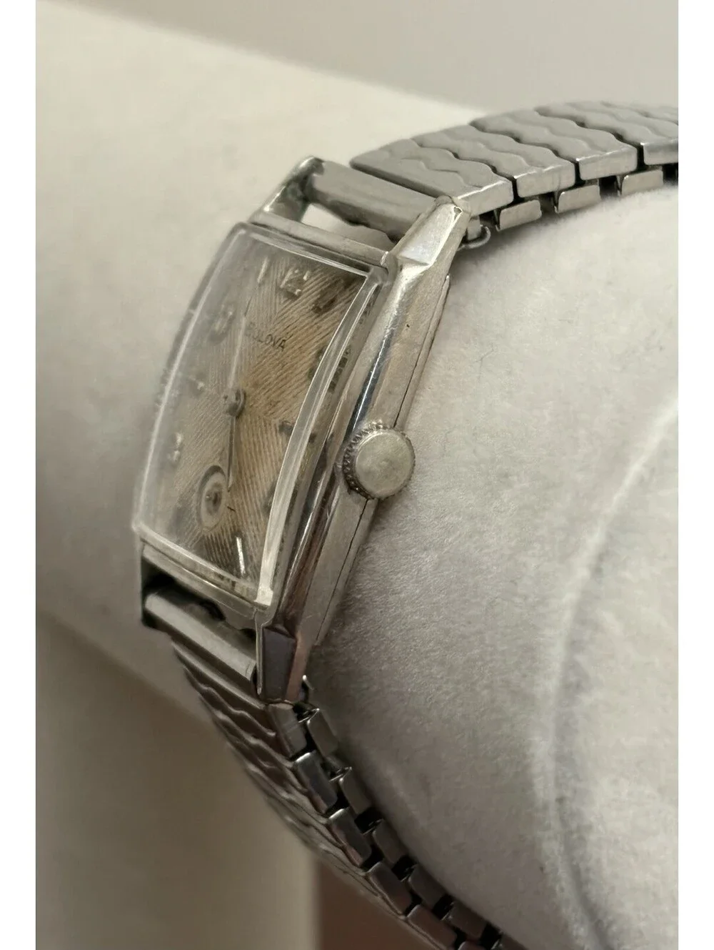 Vintage 1960 Bulova President Tank Watch - 10K Rolled Gold Plate - Patina!